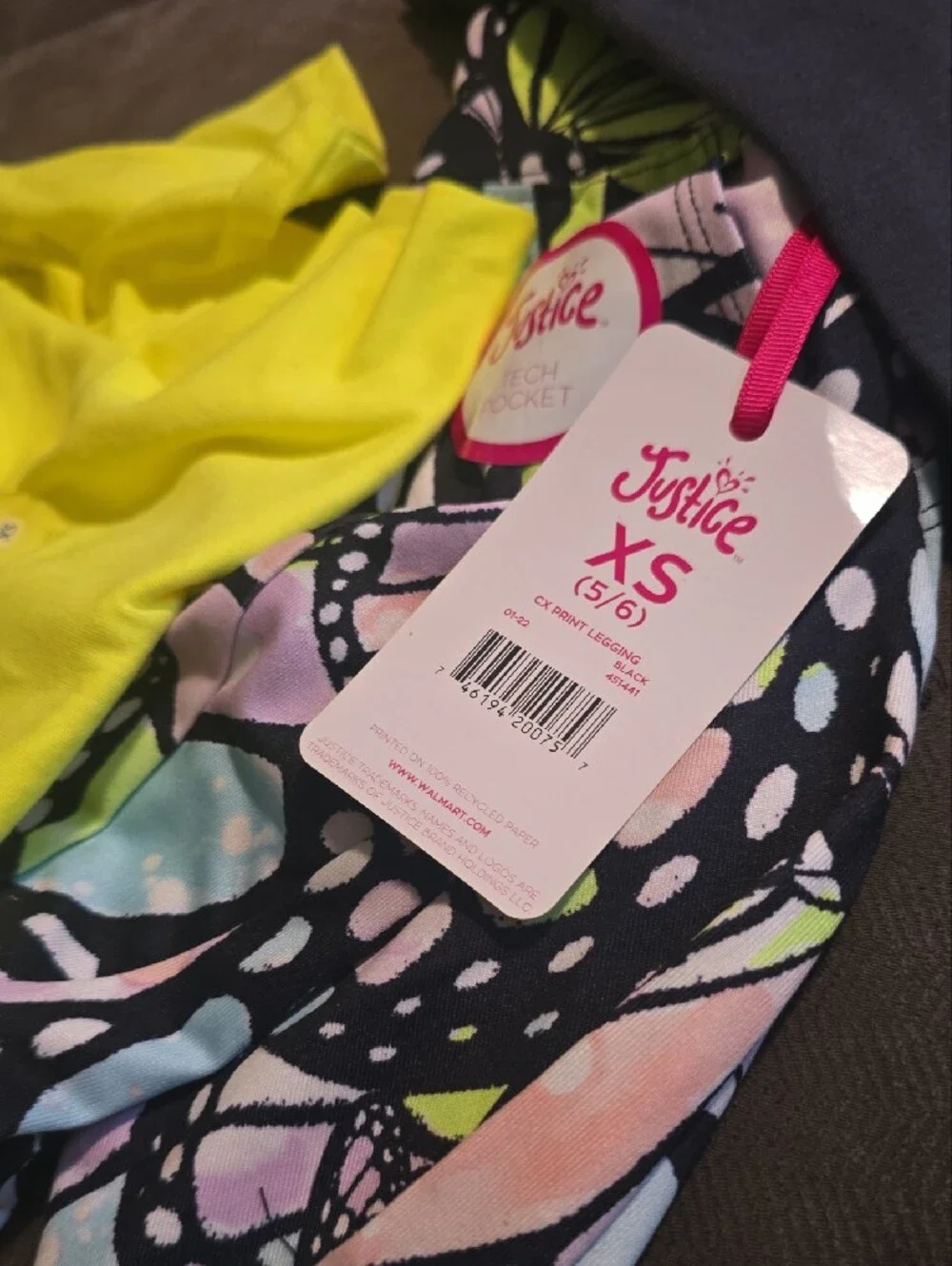 Justice Capris, Neon Yellow Short Sleeve Tee PRIDE Tee